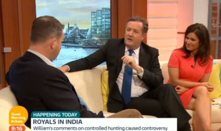 Piers Morgan slammed the 'sickening' pictures trophy hunters take with the animals they kill.