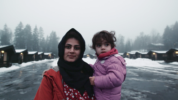 A Syrian mother and child who live at High Chaparral.