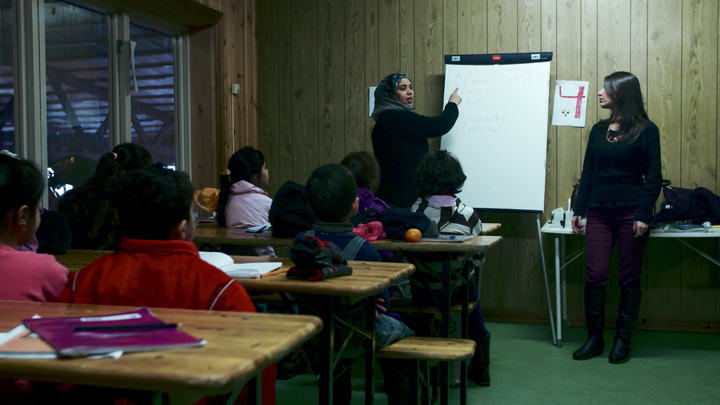 Syrian children go to school at High Chaparral.