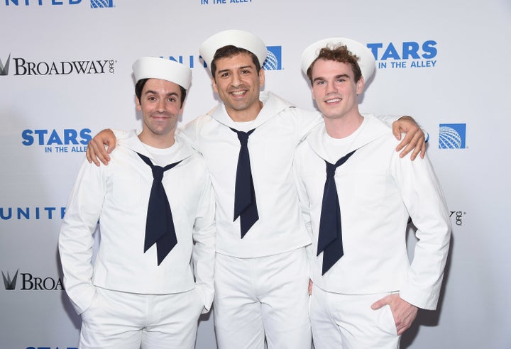 Johnson (right) starred alongside Clyde Alves and Tony Yazbeck in the 2014 Broadway revival of "On The Town." 