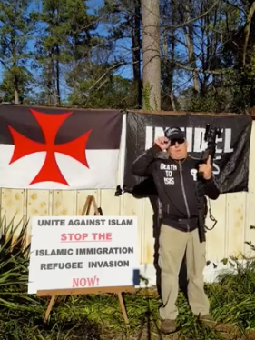 In a video posted to Facebook, Stachowiak announces his anti-Muslim rally.