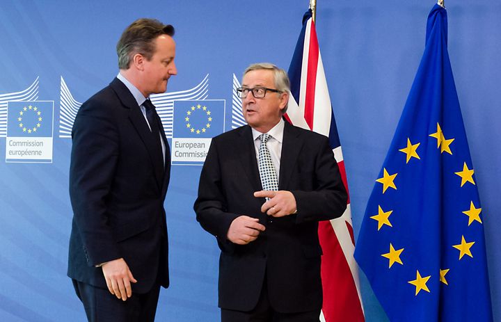 David Cameron with European Commission President Jean-Claude Juncker
