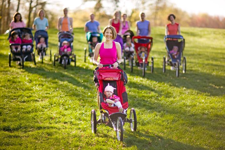 Women jogging with their babies in jogging strollers chris carroll via Getty Images