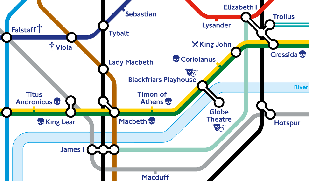 London Underground Original Tube Map Northern Line Diagram Art 