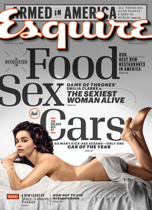 Emilie Clarke on the cover of Esquire's 2015 "Sexiest Woman Alive" issue.