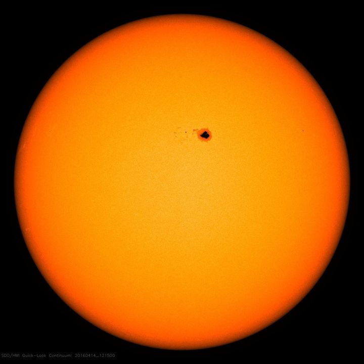 A large-scale image of the sun showing AR2529.