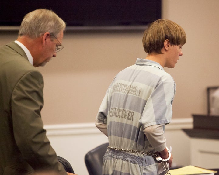 Charleston church shooter Dylann Roof during a hearing at the Judicial Center.