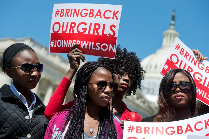 One of the girls who escaped the Chibok kidnapping by Boko Haram, who uses the pseudonym Saa, spoke at a press conference outside the U.S. Capitol on Thursday to mark two years since her friends disappeared.