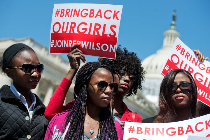 One of the girls who escaped the Chibok kidnapping by Boko Haram, who uses the pseudonym Saa, spoke at a press conferenc