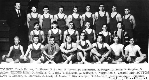 Dennis Hastert coached the wrestling team at Yorkville High School for nearly two decades.