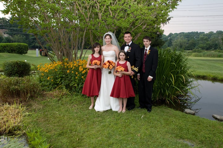 Jenny's family at her post-deployment wedding in June 2008