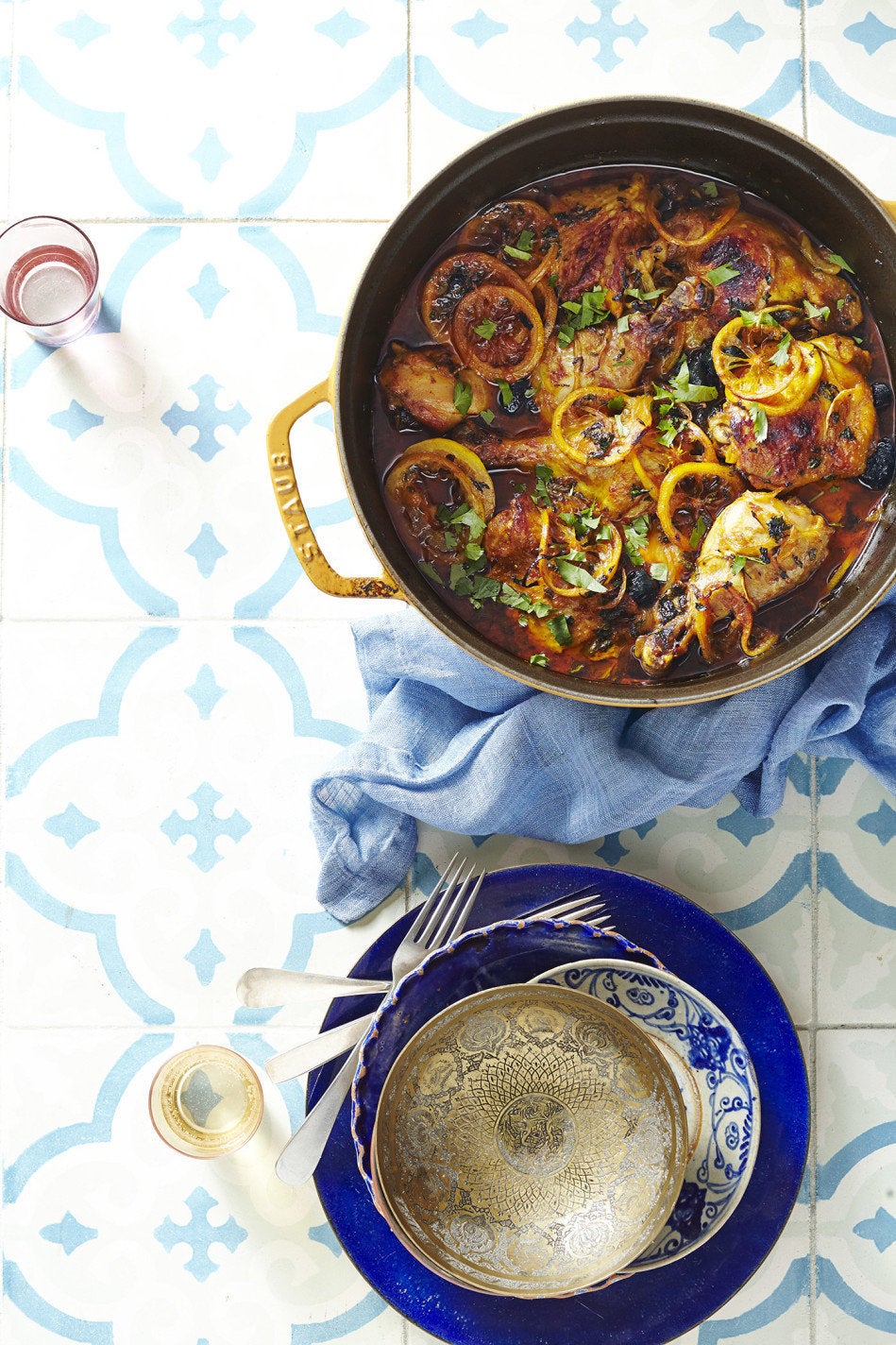 Chicken Tagine with Olives, Cilantro and Lemons