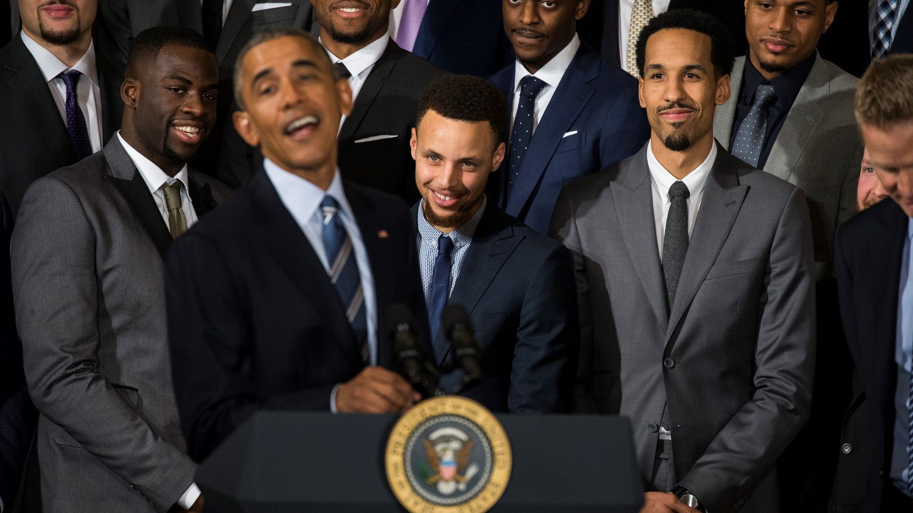 Watch Obama Help Steph Curry With His Jump Shot, Destroy Him In Connect ...