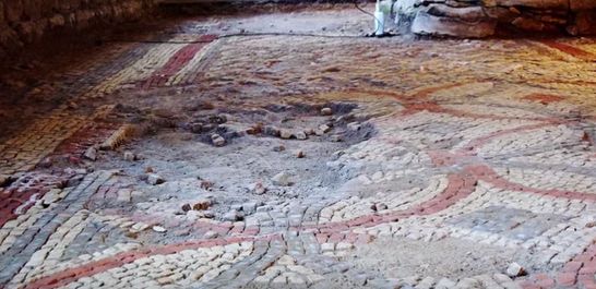 Workmen found the mosaic while digging just 18 inches below the surface of the ground. It had been untouched for some 1,500 years.