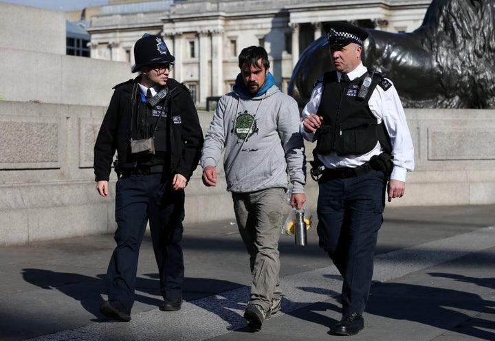 An activist is arrested