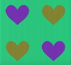 What colour are the hearts? 