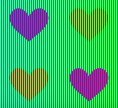 What colour are the hearts? 