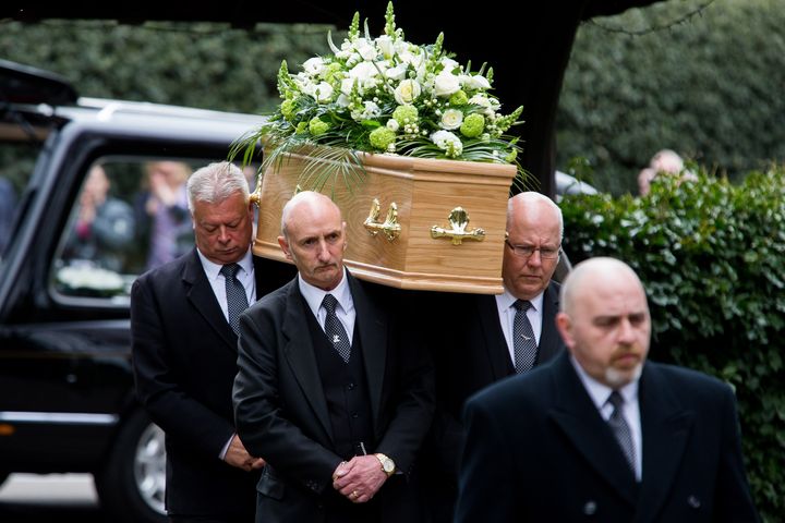 <strong> Ronnie's funeral was held on Monday</strong>