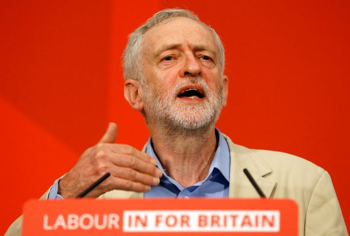 Jeremy Corbyn attacking fast food firms in his Europe speech