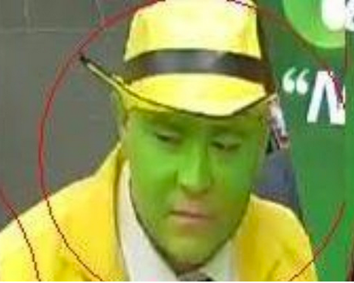 Police want to speak to this man, dressed as movie character, The Mask, in connection with an assault