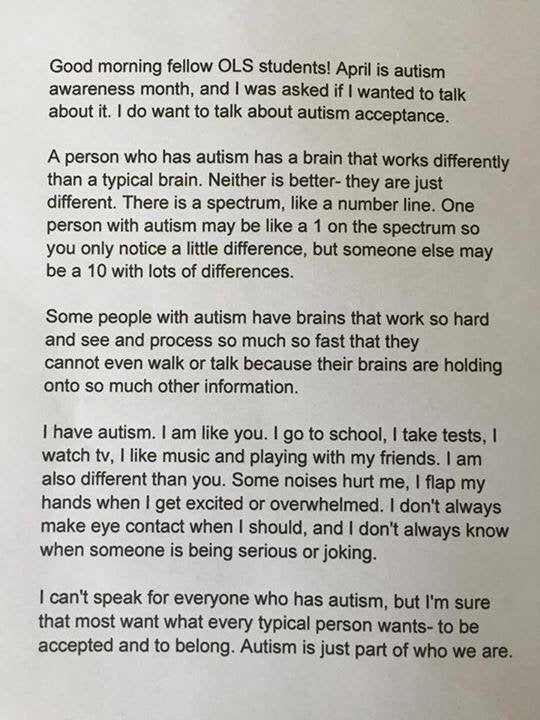 Keira's empowering speech. 