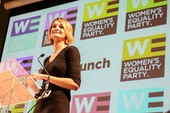 WE party leader Sophie Walker at the party's policy launch in London in October 2015. 