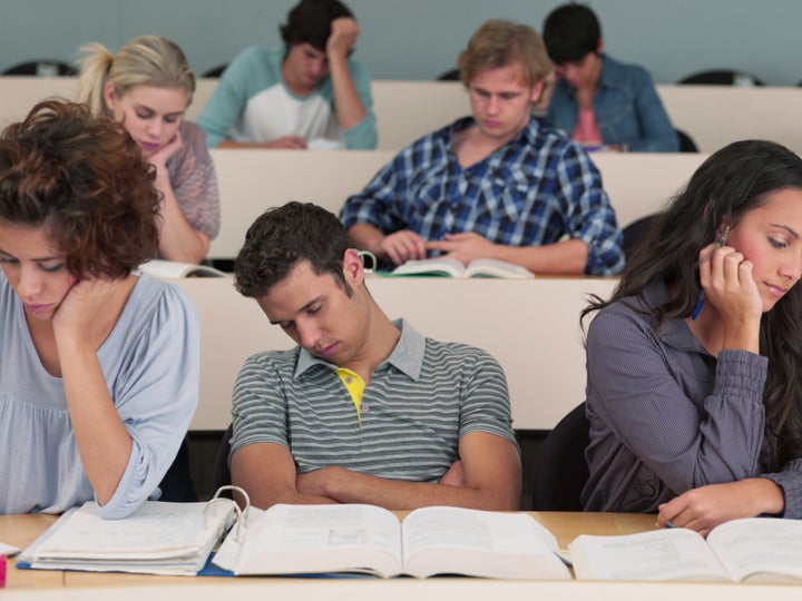 university students in class