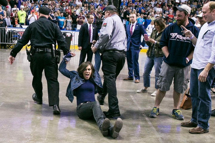 Protester removed from the Trump rally.