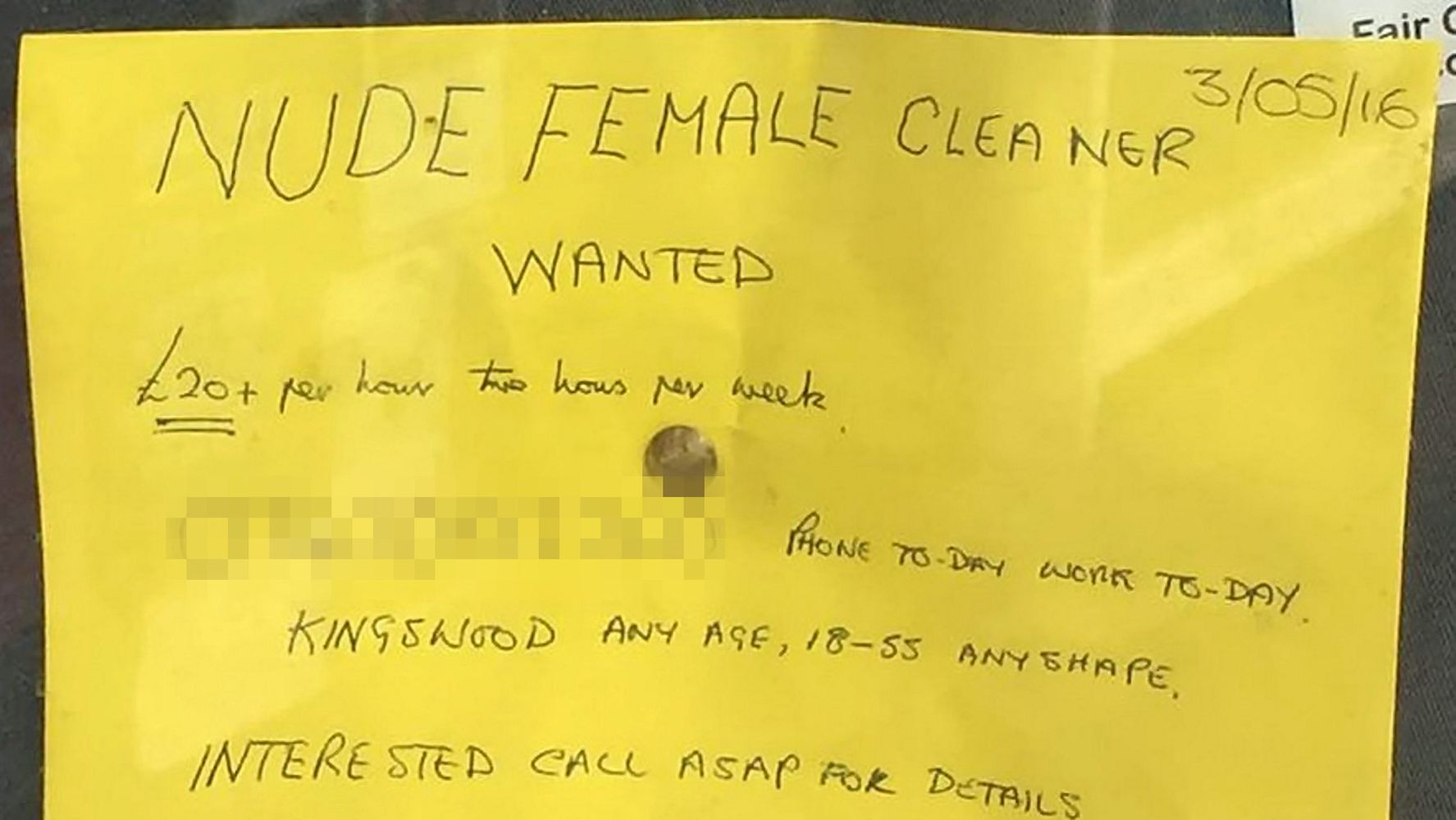 Voyeur Nudist Topless - Naked Cleaner Ad In Newsagent's Window Yields Eight Applications For  70-Year-Old 'Voyeur' | HuffPost UK Comedy