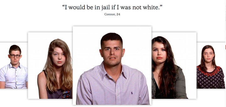 White millennials open up about what they think of their whiteness in short videos published as part of the, "The Whiteness Project." 