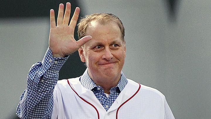 Former Red Sox pitcher Curt Schilling is seen in this 2014 file photo. Schilling stirred controversy for sharing an offensive meme ridiculing the transgender community.