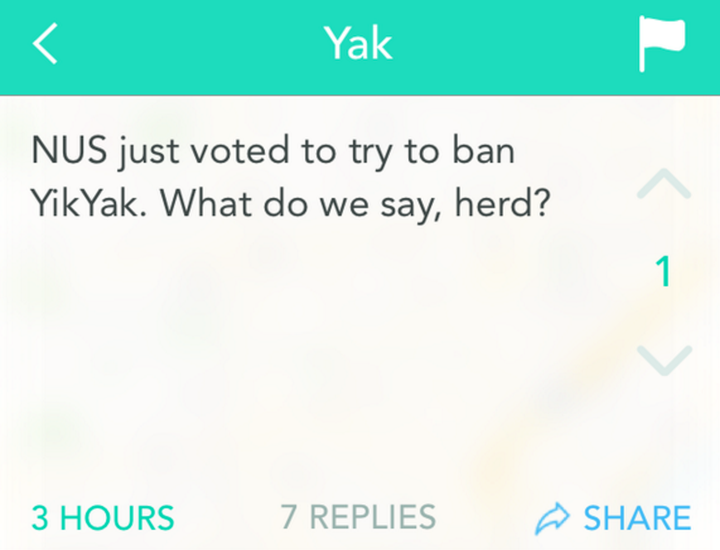 <strong>Brighton's Yakkers responded to the NUS decision</strong>
