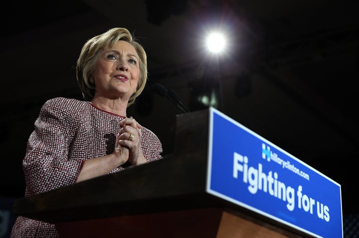 Hillary Clinton highlighted the work of Erica Smegielski, whose mother was slain in the Sandy Hook Elementary School mas