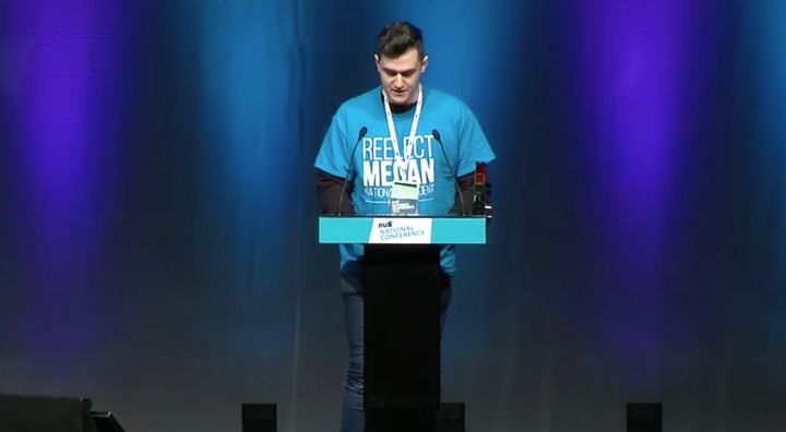<strong>Sam Gold, of Leeds University, spoke in favour of officially commemorating Holocaust Memorial Day</strong>