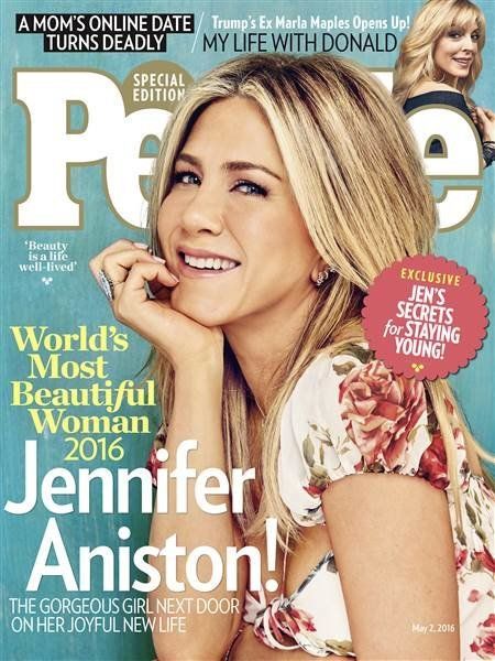 Jennifer Aniston, People's "Most Beautiful Woman." 