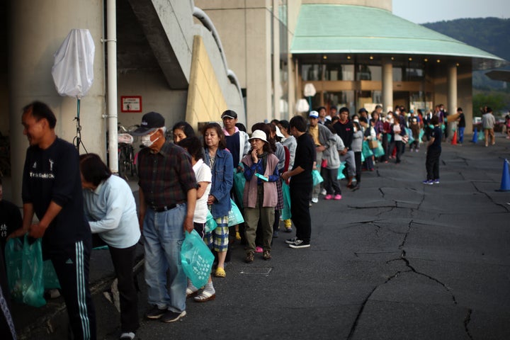 Nearly 100,000 people were in evacuation centers as temperatures fell as low as 46 Fahrenheit.