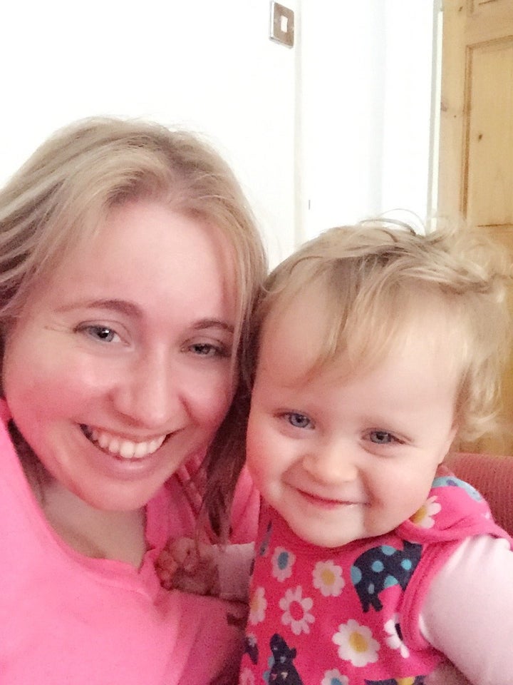 Kimberley Thursfield and her 17-month-old daughter Alana