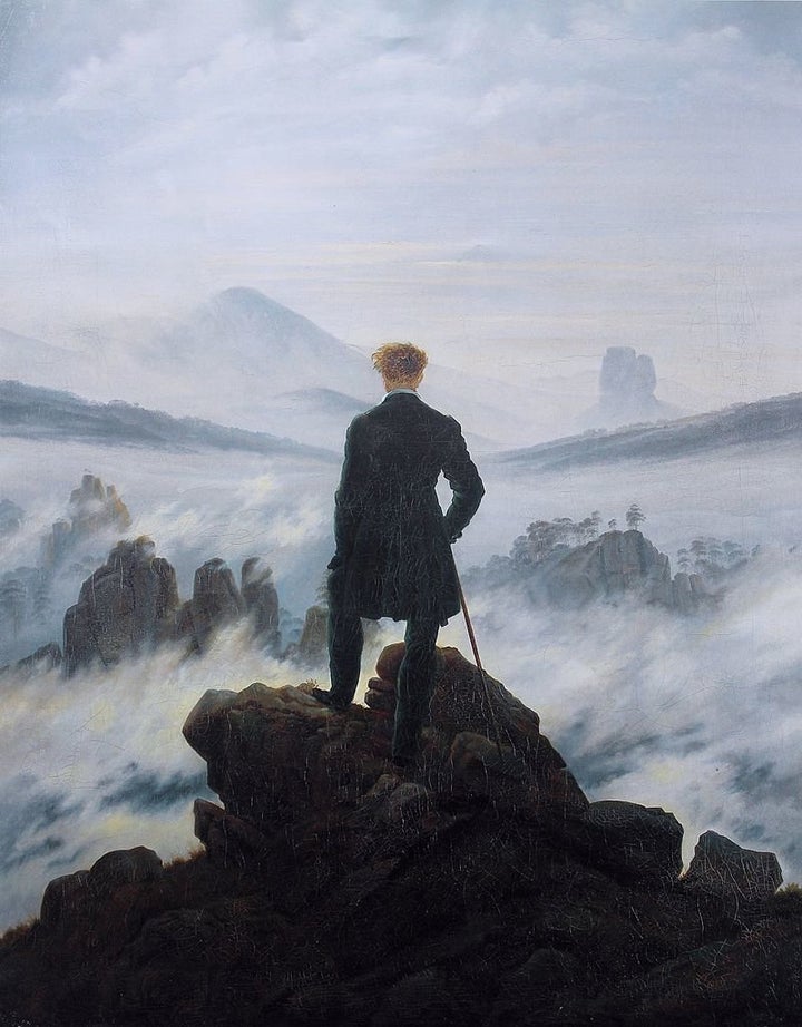 Caspar David Friedrich, "Wandered above the Sea Fog," 1818