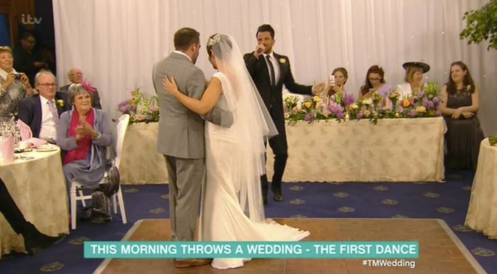 <strong>Peter Andre performed at the couple's reception</strong>
