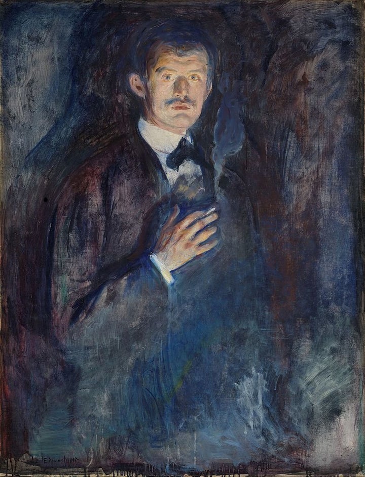 Edvard Munch, "Self-Portrait with a Burning Cigarette," 1895