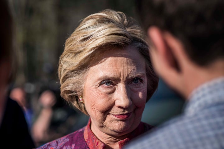 Hillary Clinton didn't let questions about calories stop her from enjoying ice cream on Tuesday. 