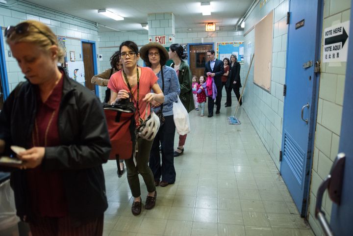 Many New York primary voters faced obstacles during Tuesday's vote, including thousands who were dropped from the rolls in the borough of Brooklyn.