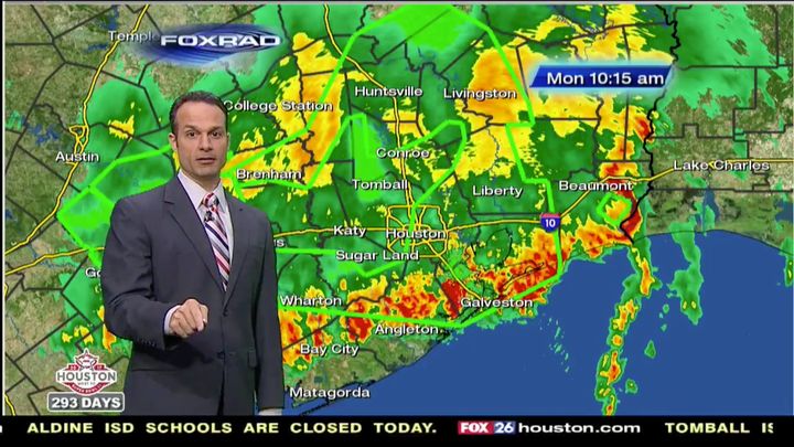 KRIV-TV meteorologist Mike Iscovitz asked viewers to inform his newsroom if they were fired for not braving Houston's rising floodwaters to report to work this week.