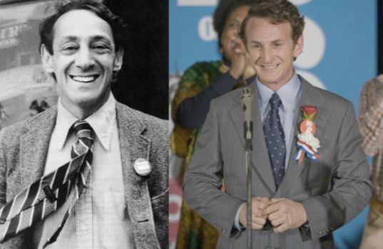 Sean Penn (right) played Harvey Milk in the film penned by Dustin Lance Black