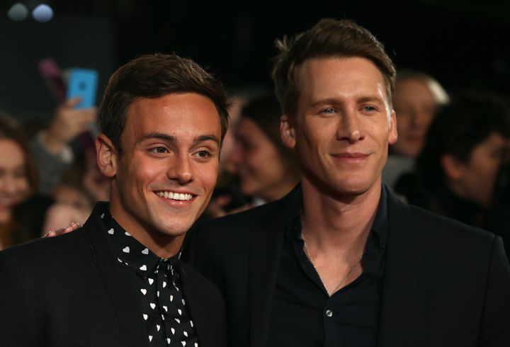 Dustin is now engaged to British diver Tom Daley