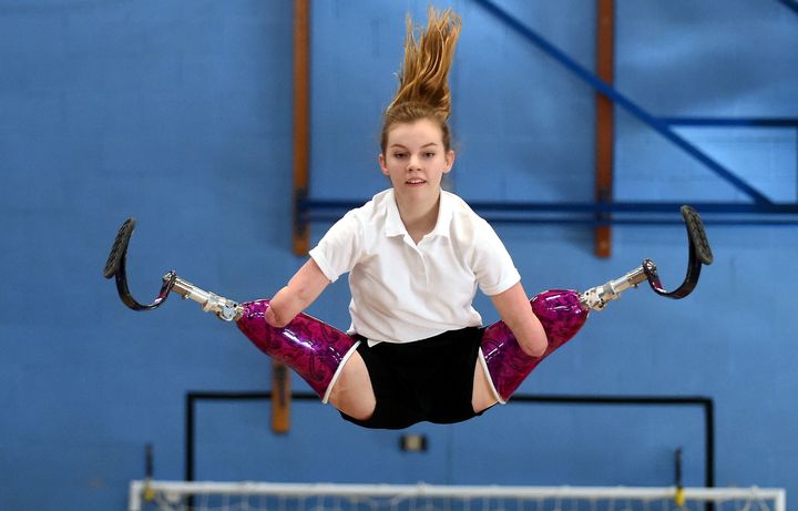Izzy Weall won her category in the National Trampolining Competition