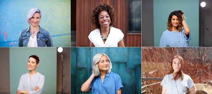 Women featured in Dove's 'Love Your Hair' campaign. 