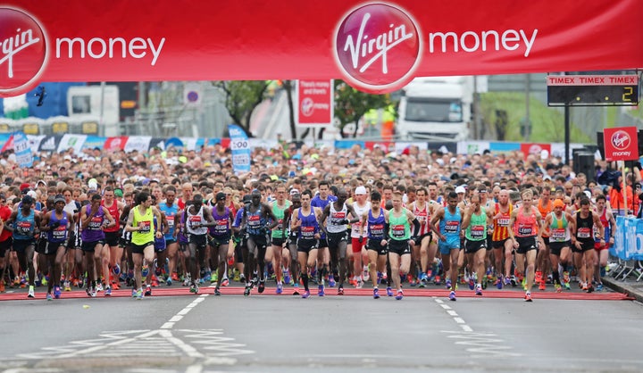 The start of the men's elite race in 2015