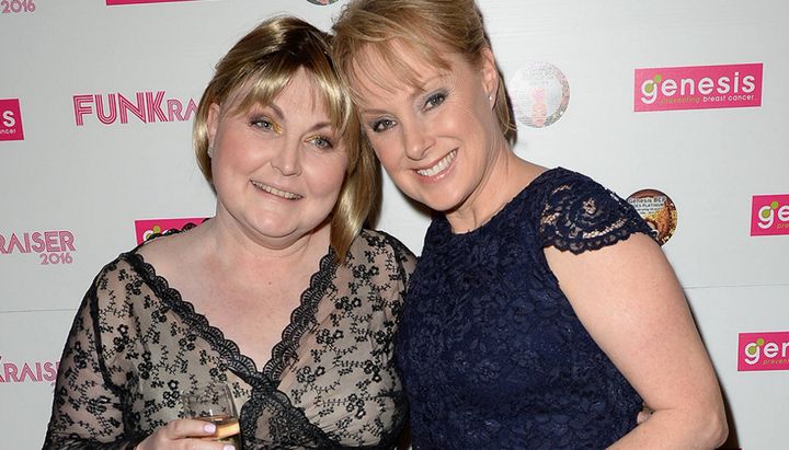 Morag with her close friend and co-star Sally Dynevor