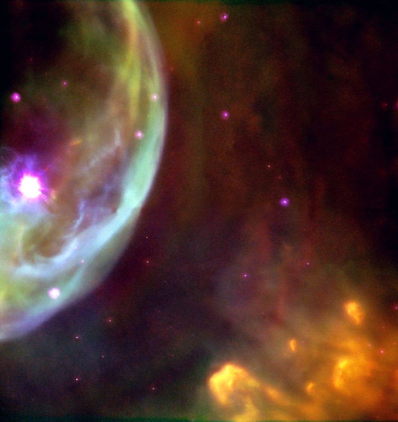 The Bubble Nebula, seen in 1998.